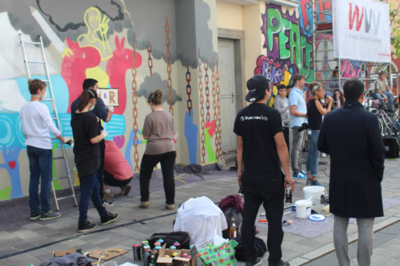 Klare Botschaften am Zellerauer Marktplätzle