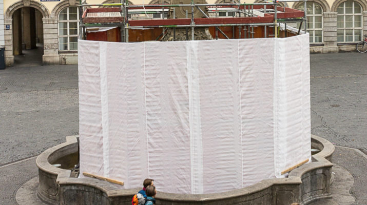 Vierröhrenbrunnen wird saniert