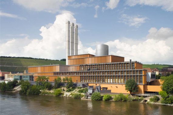 Spatenstich zum Bau des Wärmespeichers im Heizkraftwerk an der Friedensbrücke